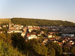 La partie sud de la ville d'Algrange vue depuis le belvédère de la Grotte